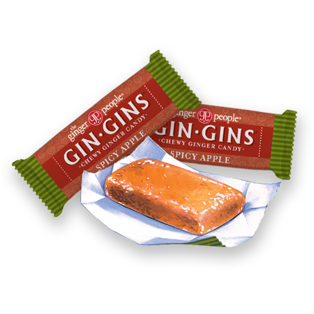 Gin Gins® Spicy Apple Ginger Chews The Ginger People Au