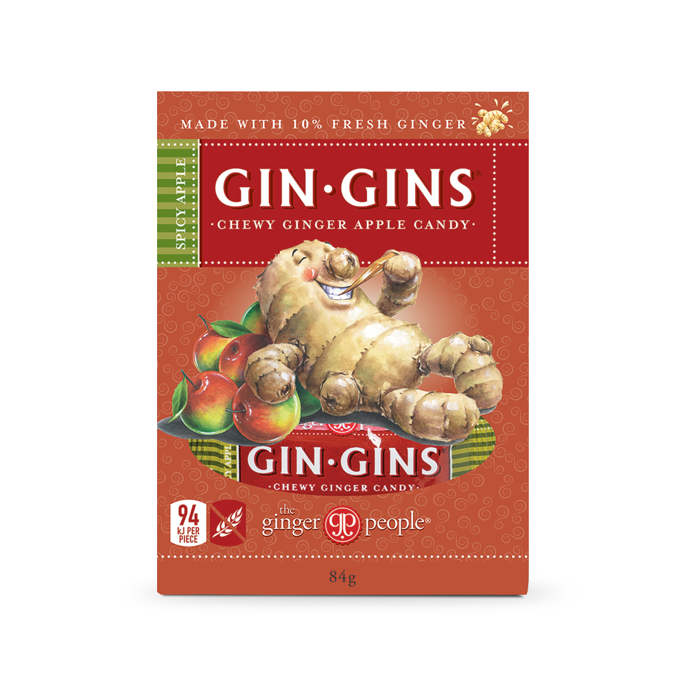 Gin Gins® Spicy Apple Ginger Chews The Ginger People Au